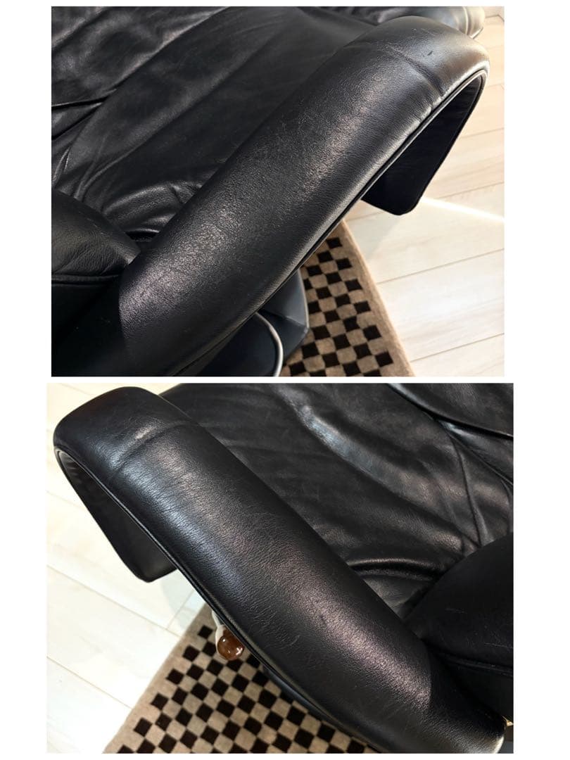 【美品】カリモク ドマーニ エクセルライフ リクライニングチェア 本革 ブラック