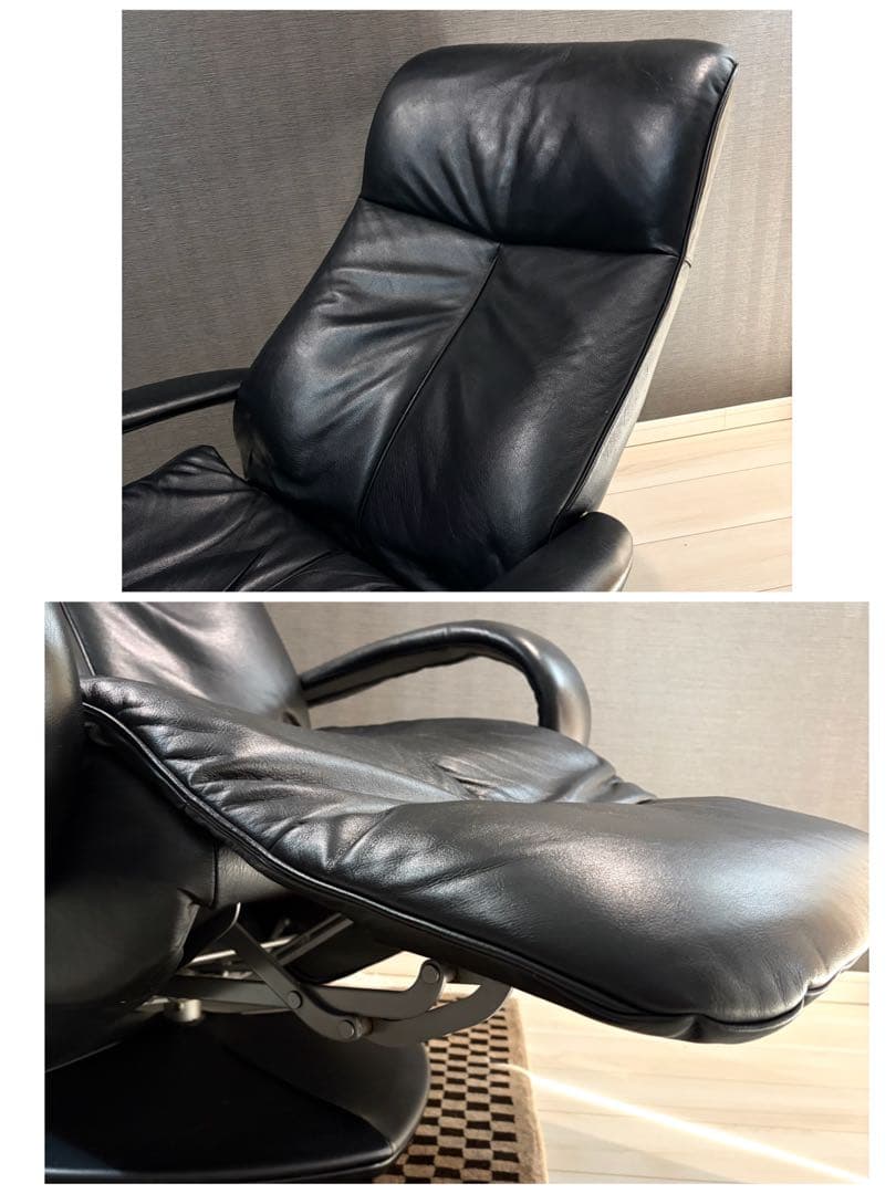 【美品】カリモク ドマーニ エクセルライフ リクライニングチェア 本革 ブラック