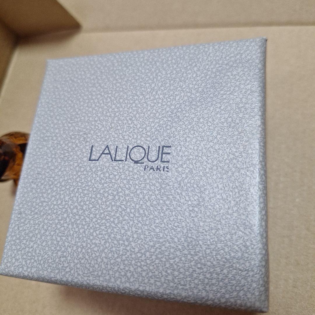 LALIQUE 琥珀色 カエルの置物