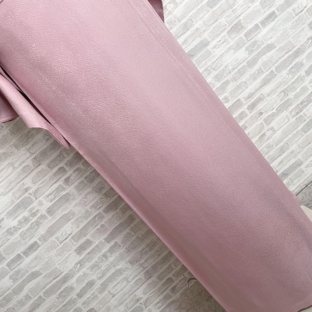 色無地　フルセット　三つ葉竜胆　紗綾形地紋　東京ますいわ屋　シンプル　I10