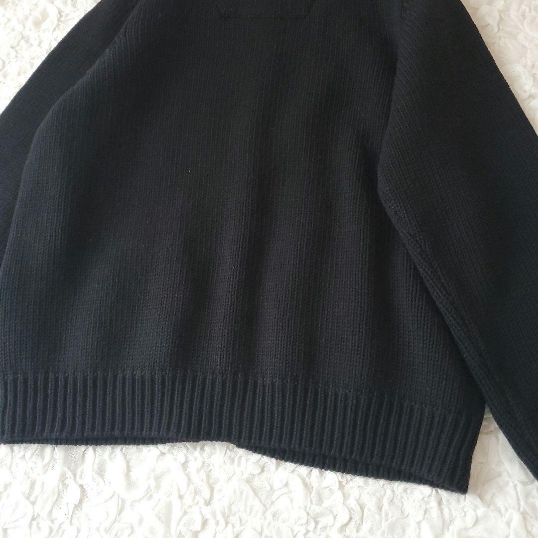 MHL マーガレットハウエル ニットジャケット ジップアップ カーディガン 黒