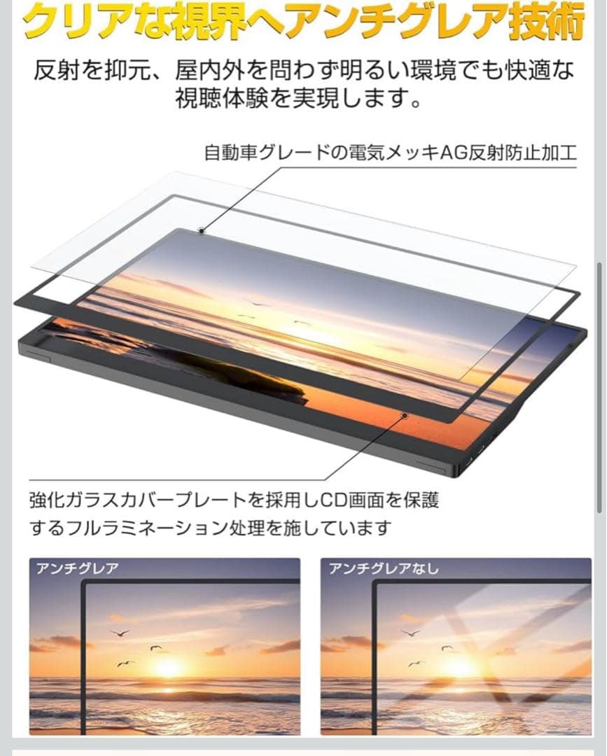 KEEPTIME モバイルモニター 15.6インチ モバイルディスプレイ