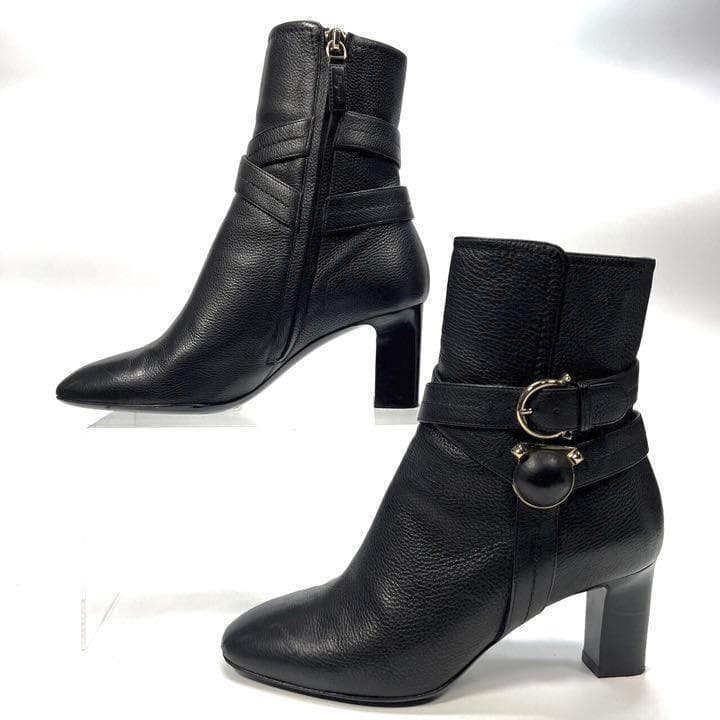 サルヴァトーレフェラガモ ショートブーツ　ガンチーニ　4 1/2 D