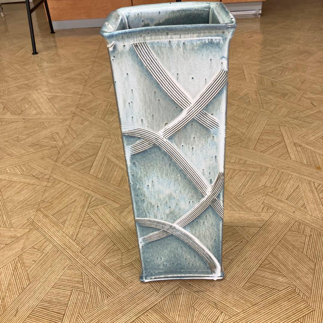 信楽焼傘立て角線模様