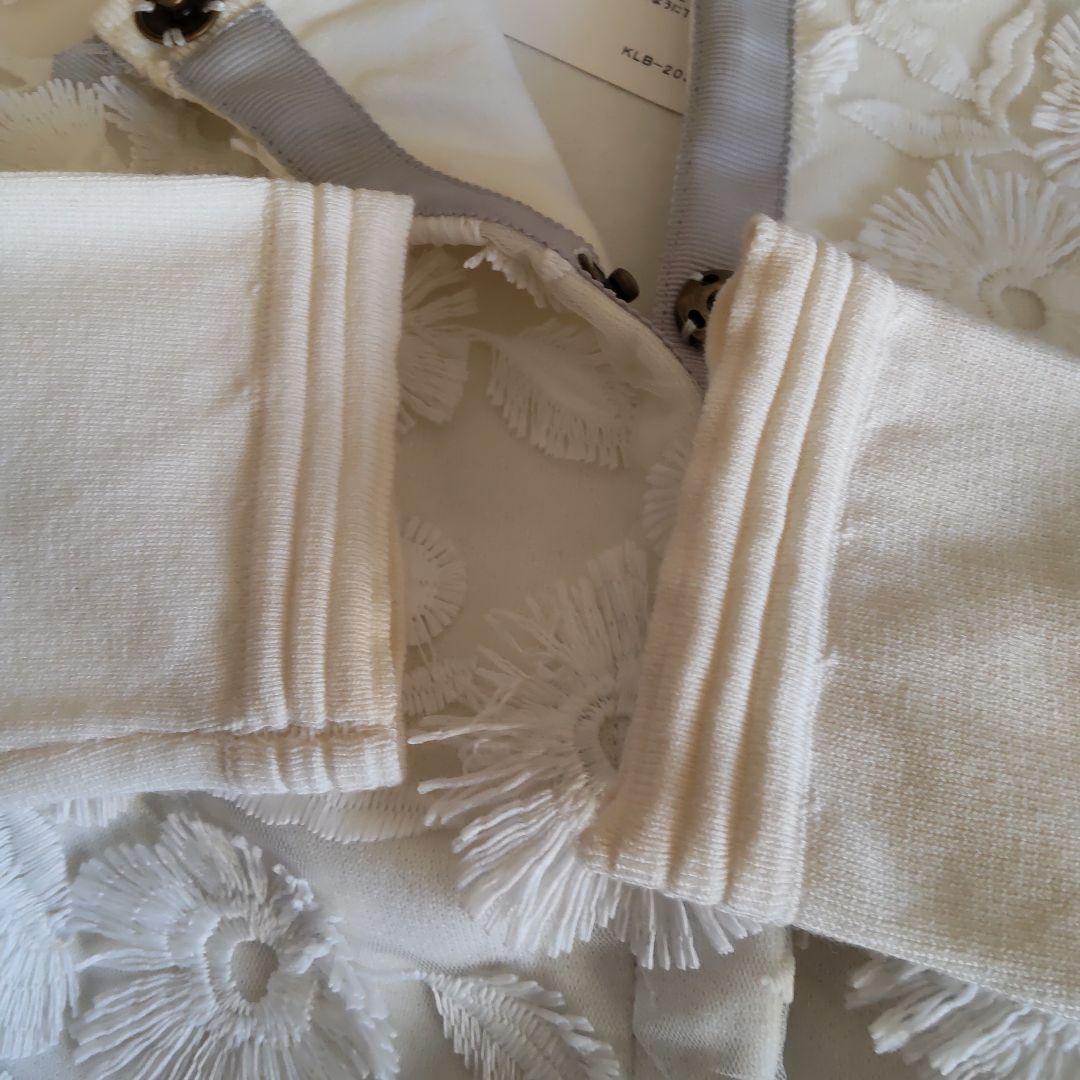 新品タグ付き！ランバンオンブルー刺繍パールカーディガン 38