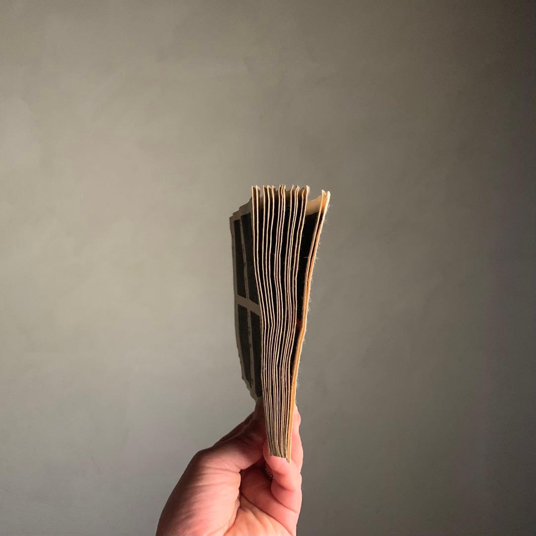 江戸小紋 型染見本帖 柄見本 文様見本 紙刷貼付 古美術 古道具 アンティーク