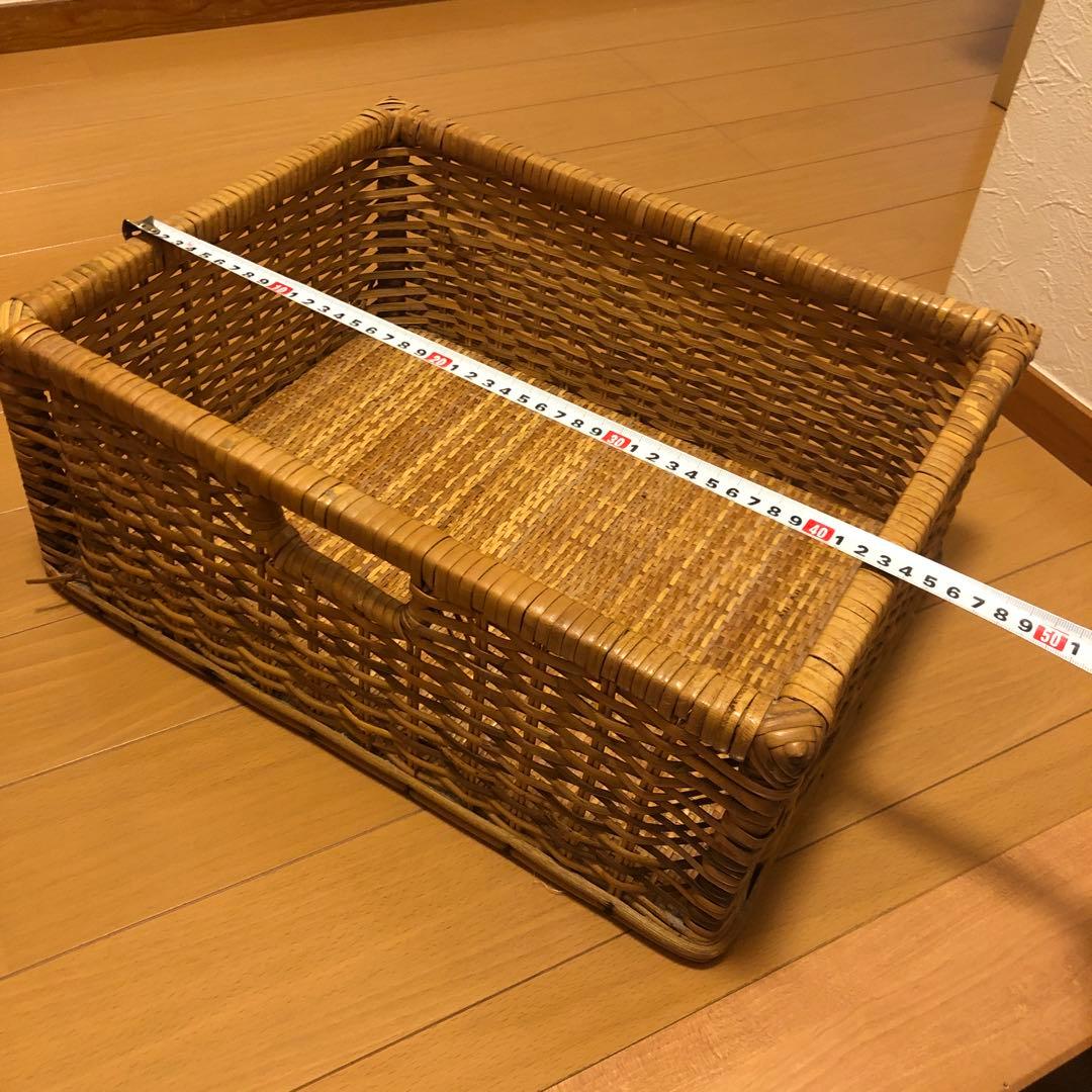 レトロ＊ラタン＊飴色＊籠セット