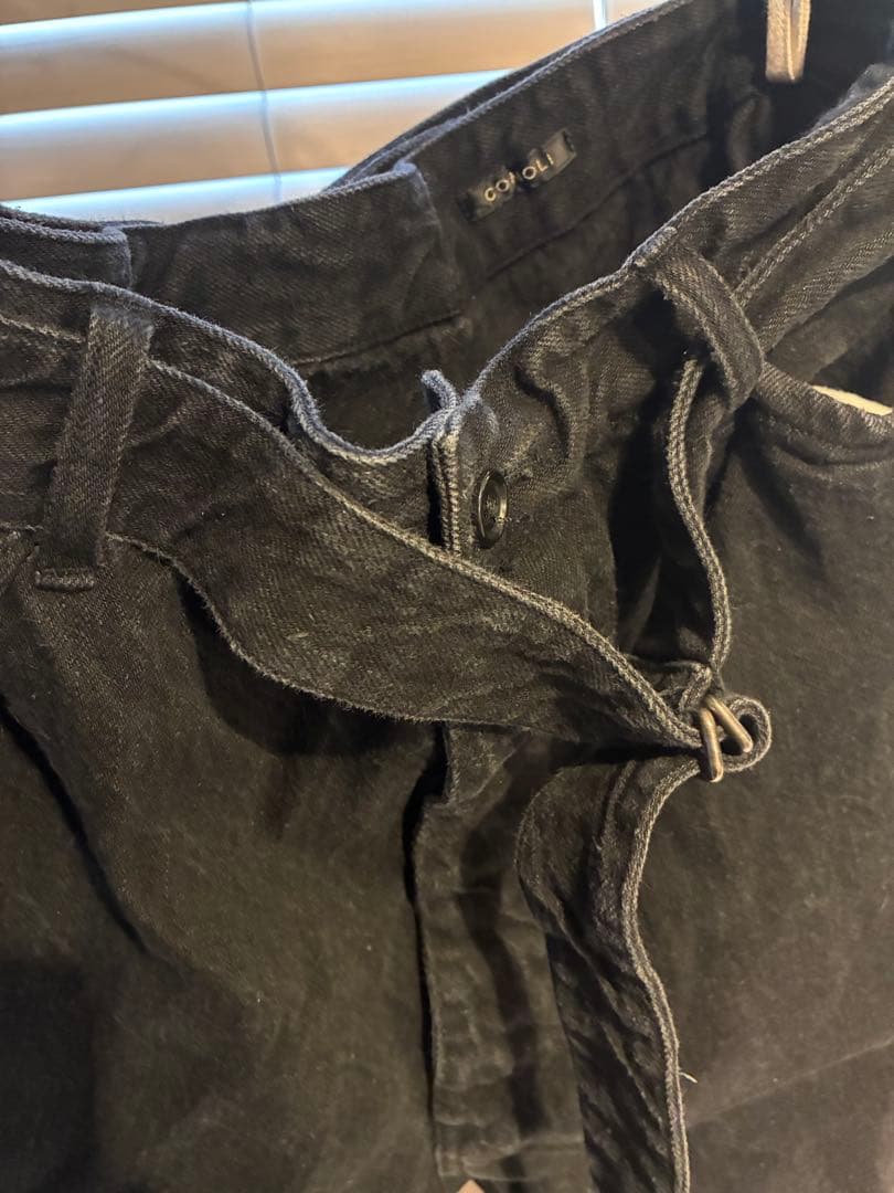 値下げ交渉受け入れ中！ベルテッドデニムCOMOLI B01-03001 サイズ2