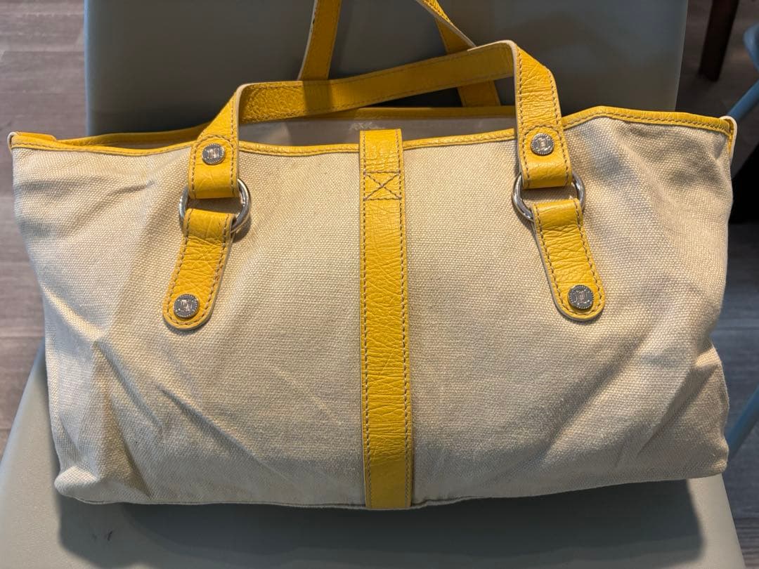 セリーヌ CELINE ブギーバッグ キャンバス イエロー ハンドバッグ