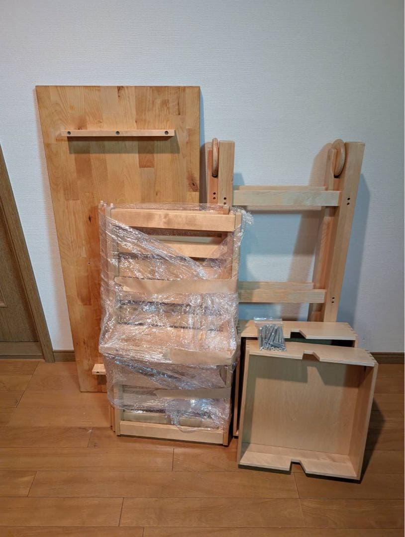 【送料込】IKEA フォルホイア キッチンワゴン 収納木製家具 動く棚 引き出し