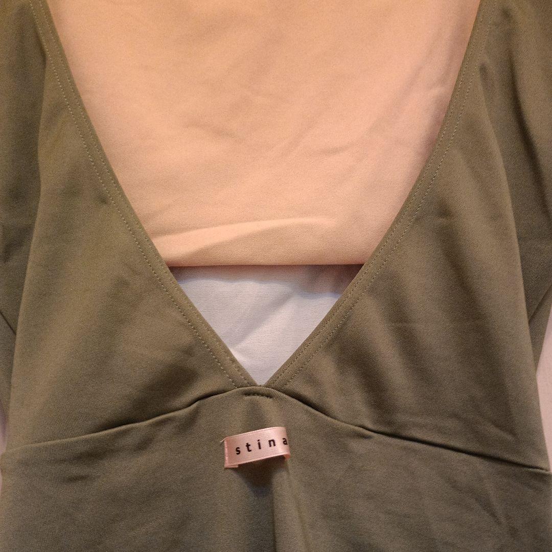 美品 stina スティナ オリーブグリーン レオタード S