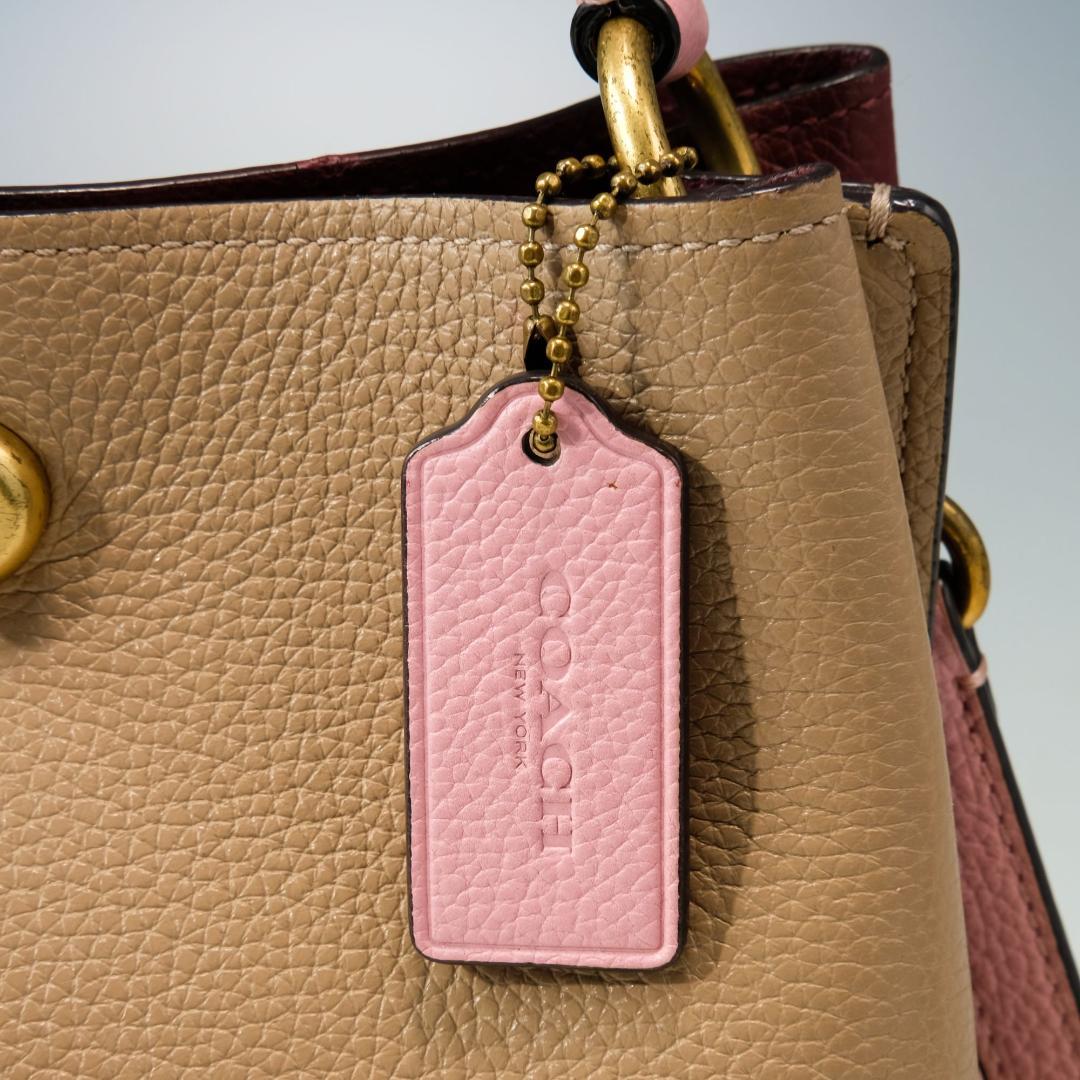 COACH 2WAY ショルダーバッグ　ハンドバッグ バーガンディ ピンク