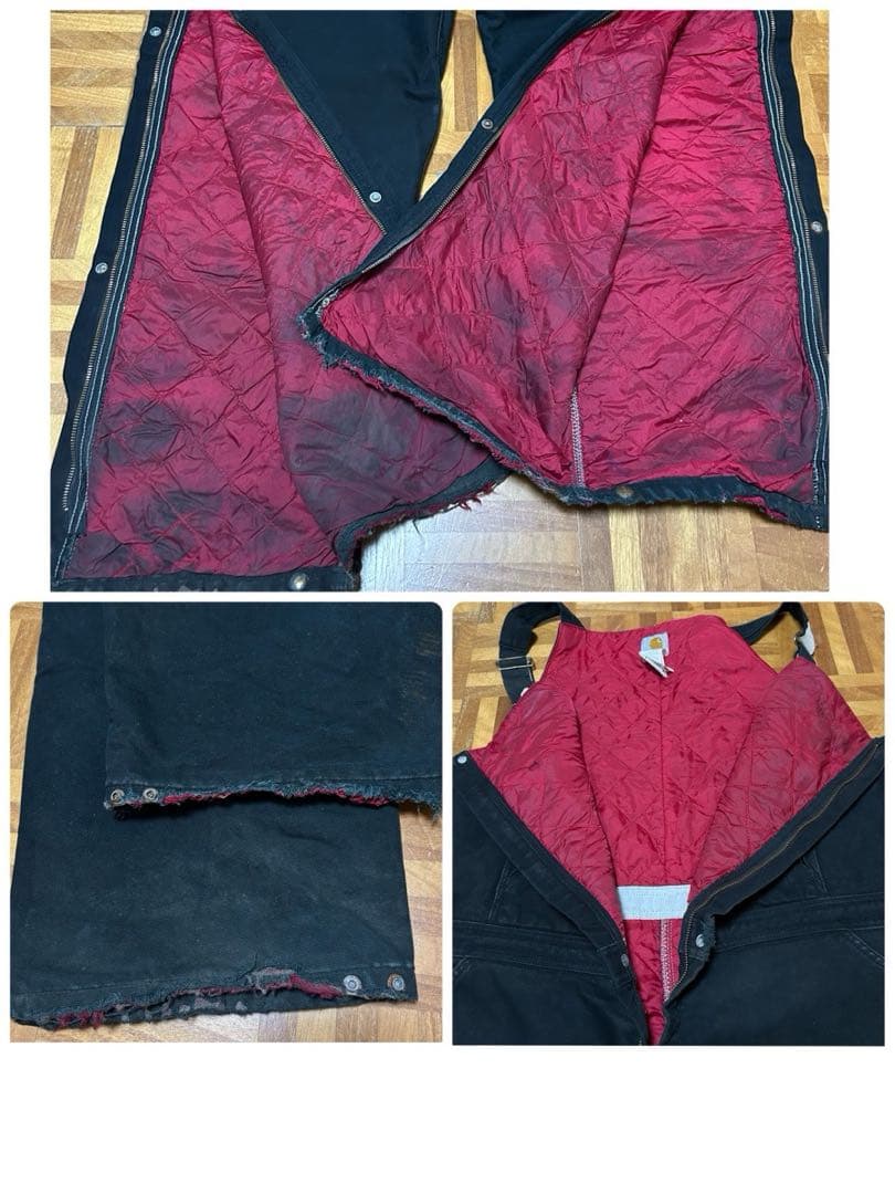 カーハートCarhartt 中綿 ダック地 ダブルニーオーバーオール S131