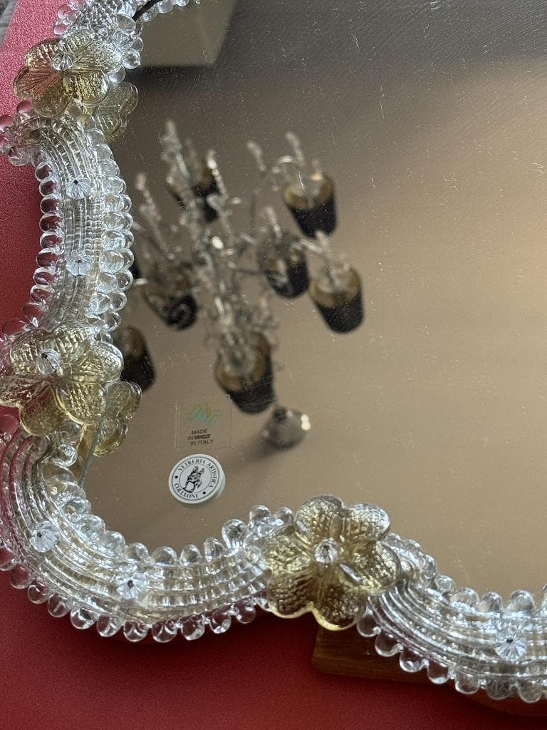 ムラーノガラス　＜Ａ＞　壁掛け・スタンドミラー　ベネチアンガラス　イタリア