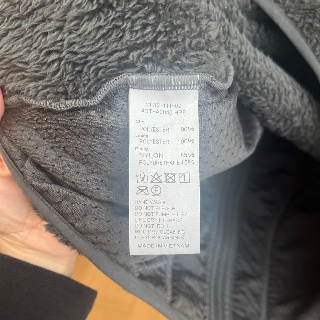 DANTON ダントン ハイパイルボアフリースベスト 40 チャコール