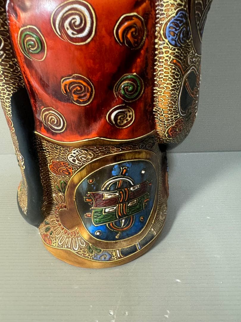 2500 九谷焼 寿老人 置物 縁起物　38cm 時代物