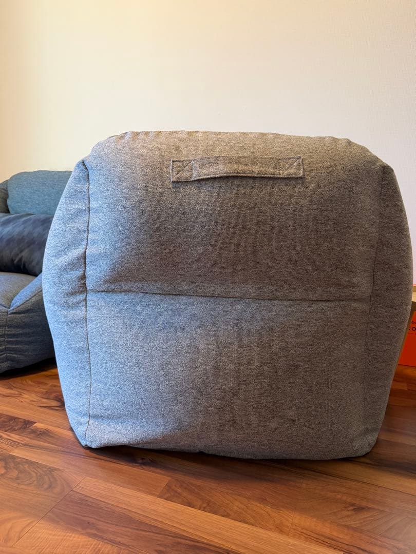 【2点セット】無印良品 空気でできたソファ　ブルー&グレー