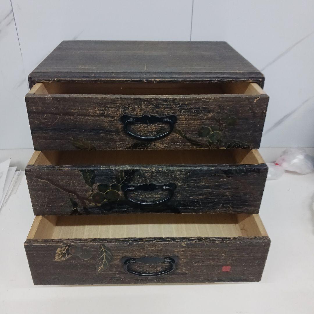 からくりタンス 小タンス アンティーク 和風 チェスト 民芸家具 B