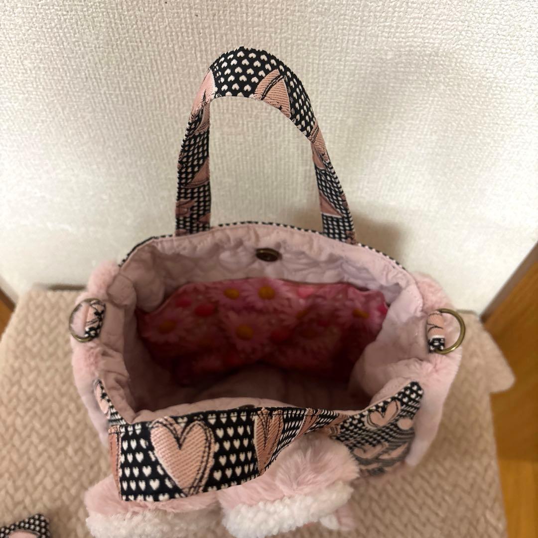 コヤンイサムチョン　ふわモコうさぎルミちゃん　ラウンドトート＆ミニポーチ