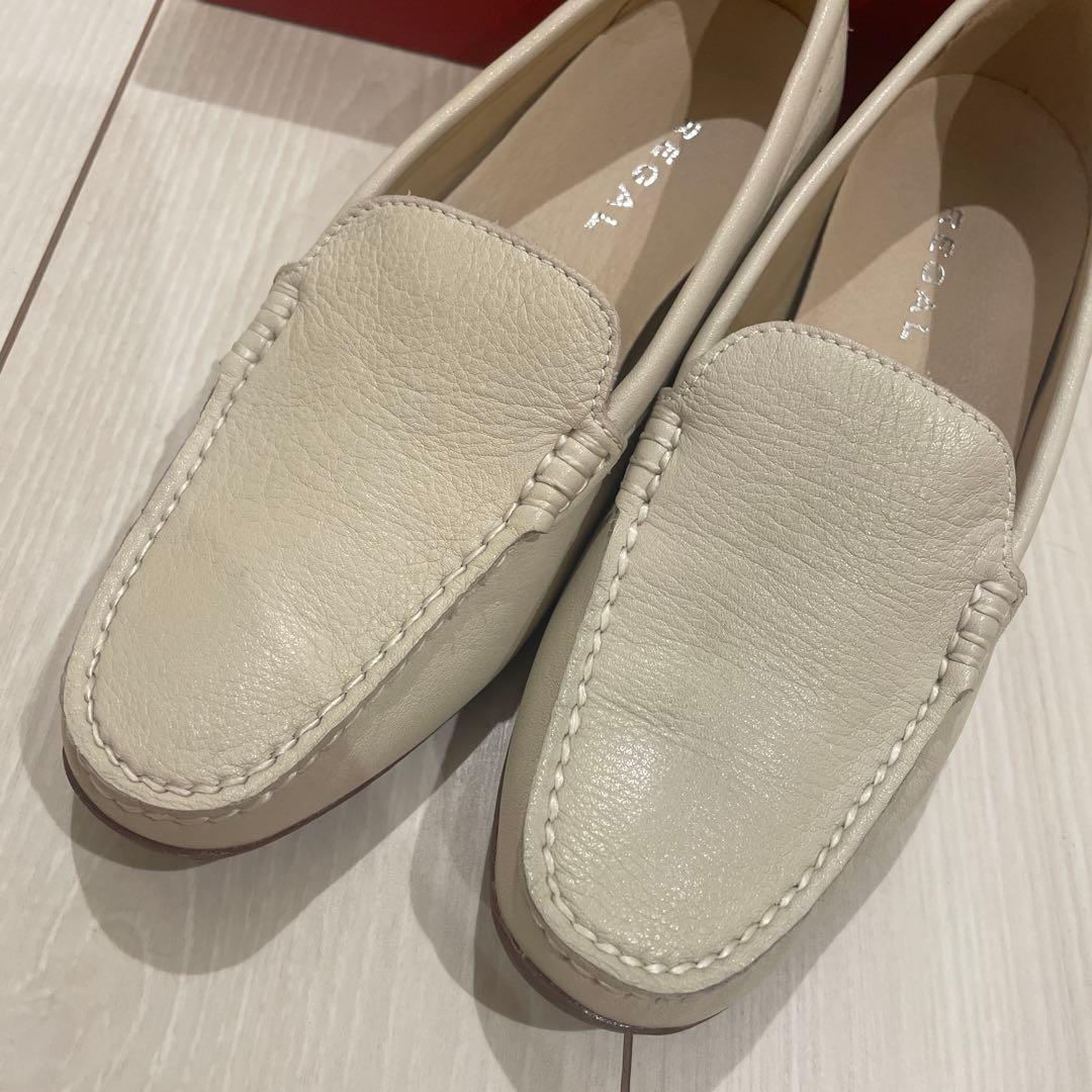 REGAL アイボリー レザー ローファー　F02Q