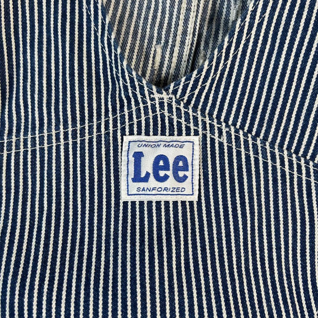 美品　Lee リー　LM7254 ヒッコリー 3L 大きいサイズ オーバーオール