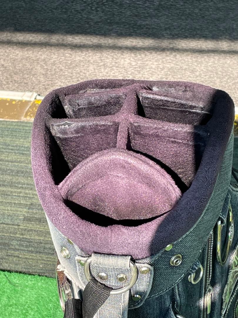 貴重品　デニム生地　CRAZY スタンドバッグ