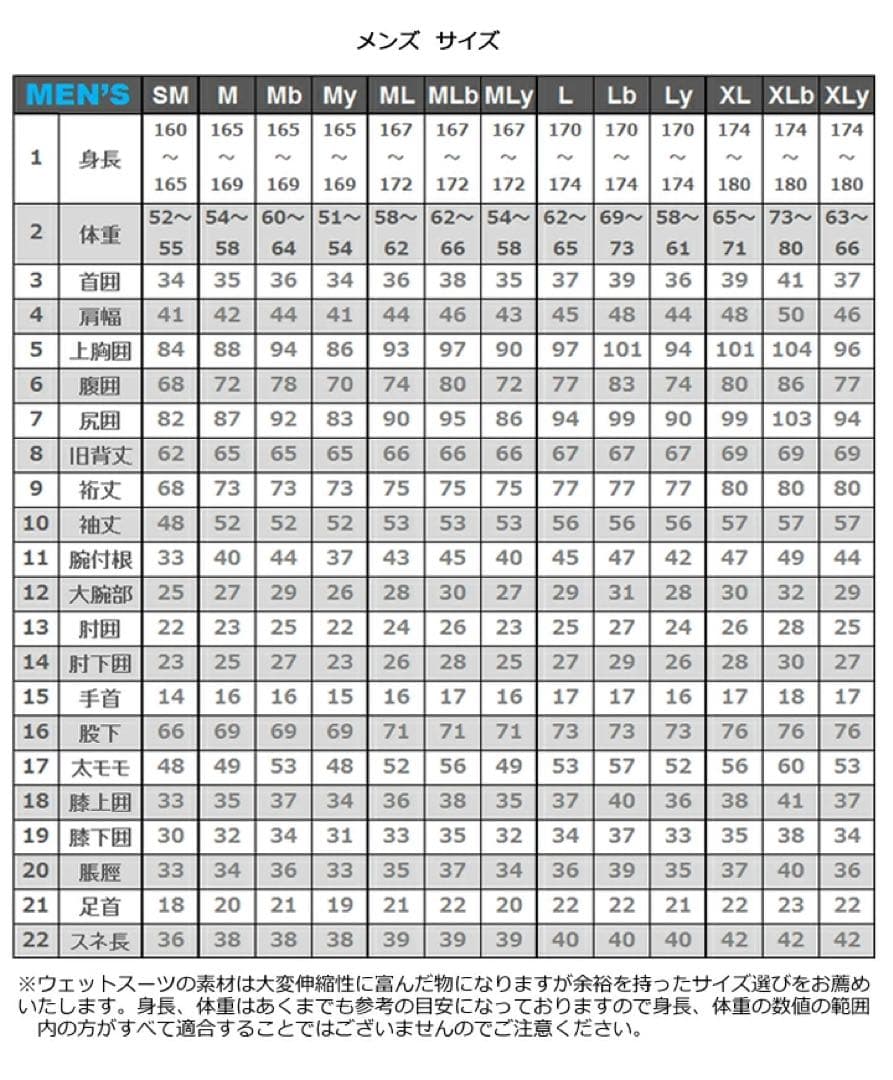 エアロクイップ 3mmフルスーツ　裏起毛　サイズMb