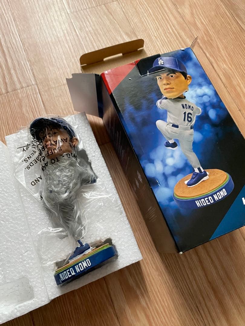 袋未開封　ボブルヘッド　Hideo Nomo フィギュア 16番 ドジャース