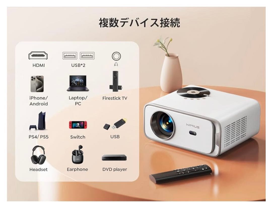 11088 新品WIMIUS P63 スマートプロジェクター