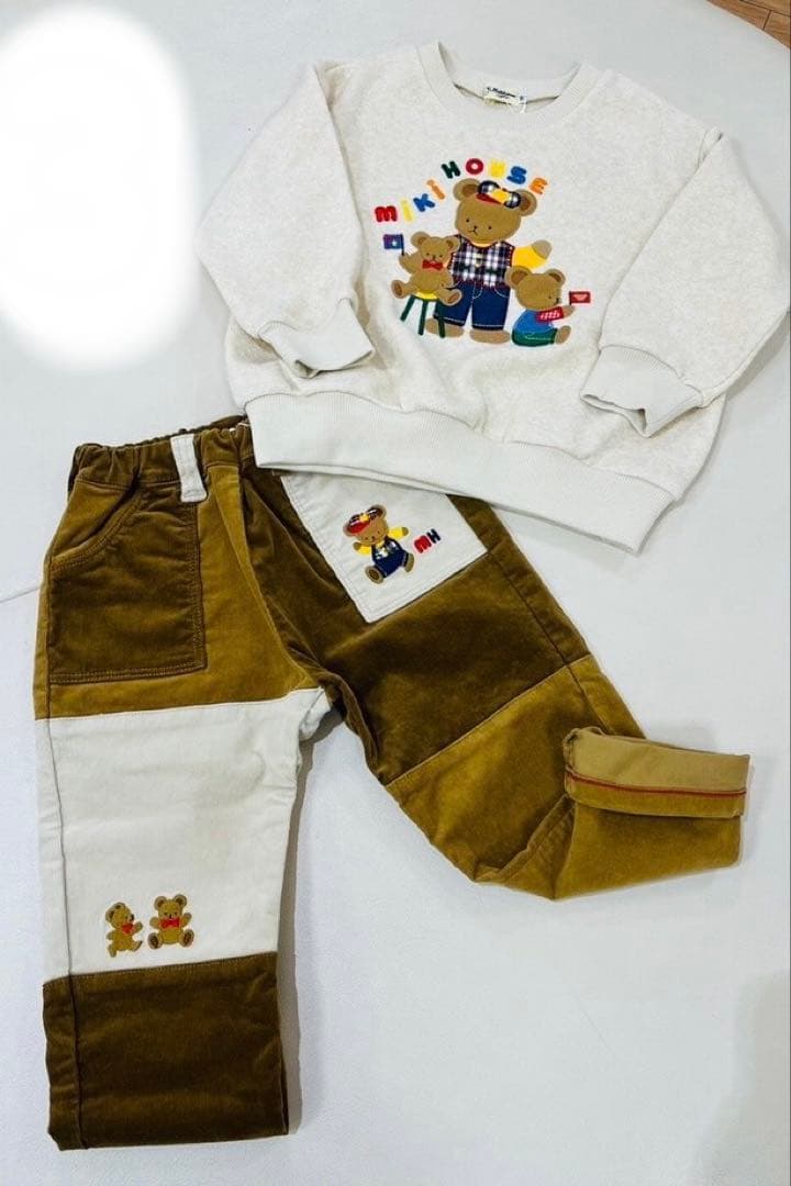 【美品】ミキハウスベア　コーデュロイパンツ　長ズボン 100 秋冬