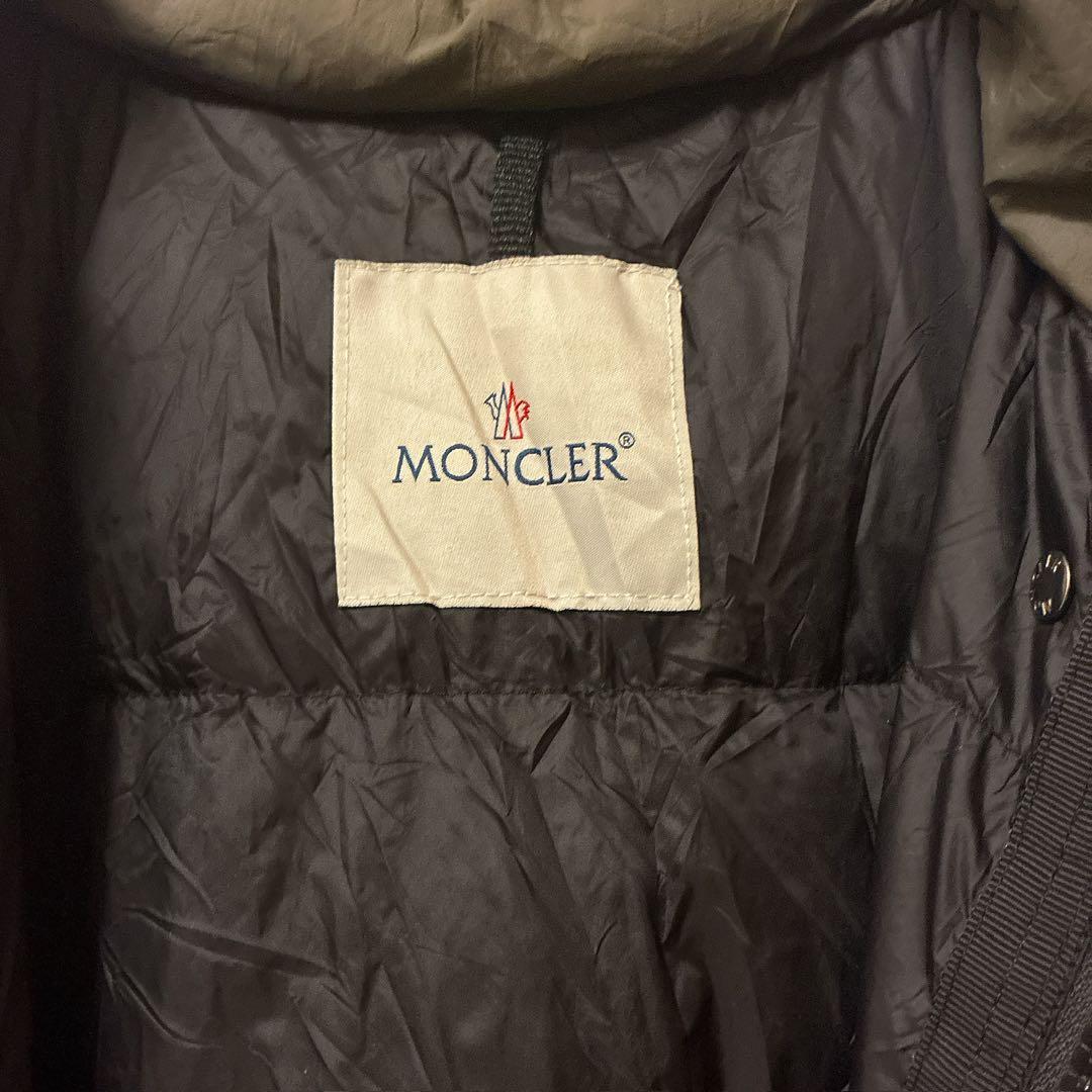 MONCLER オリーブ ロングコート ダウン アウター モッズコート