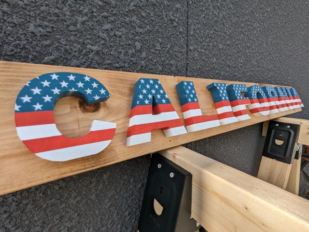 アンティーク雑貨 CALIFORNIA 3D SIGN \"Stars and Stripes\"