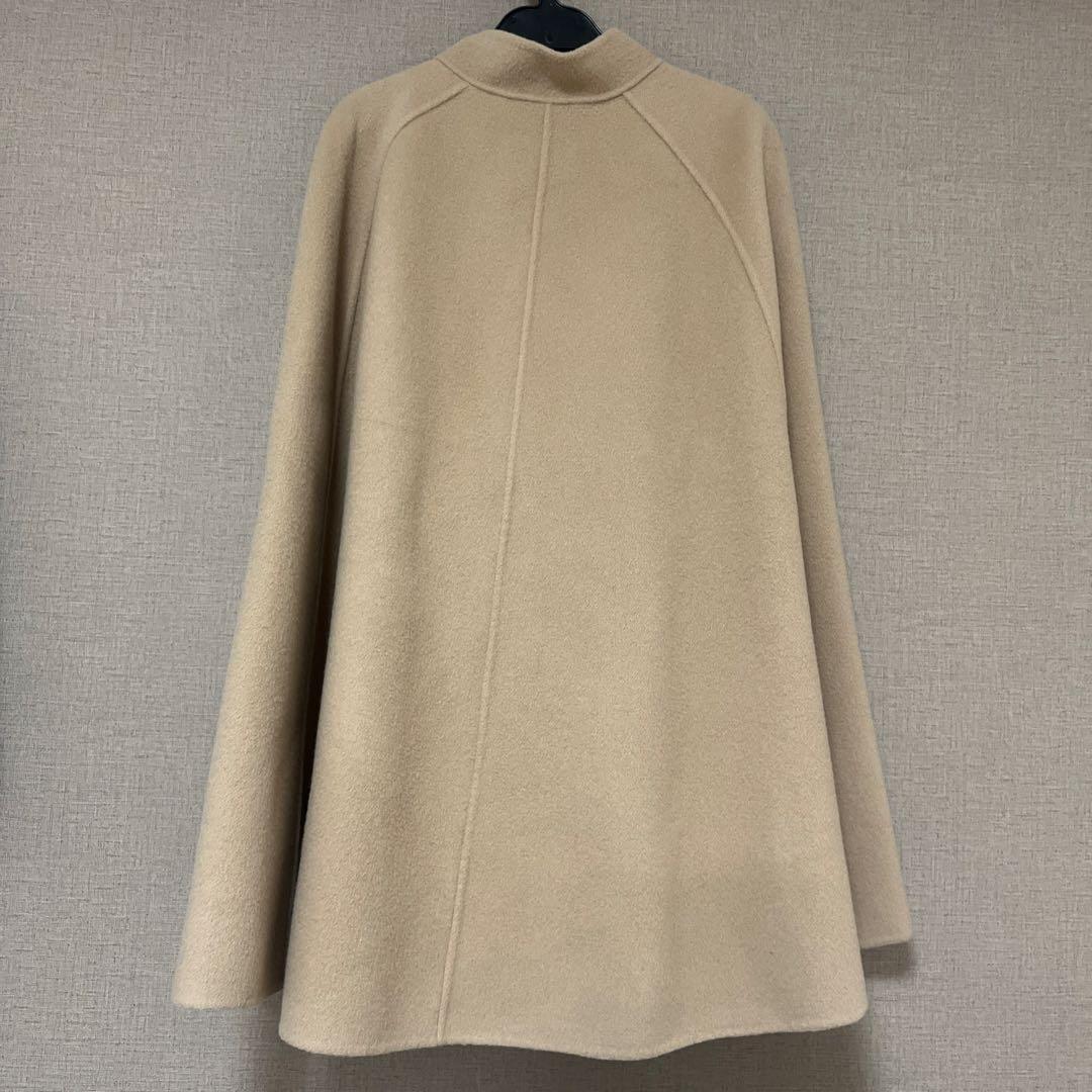 【美品】ANAYI シャルムビーバーミドルケープコート　キャメル