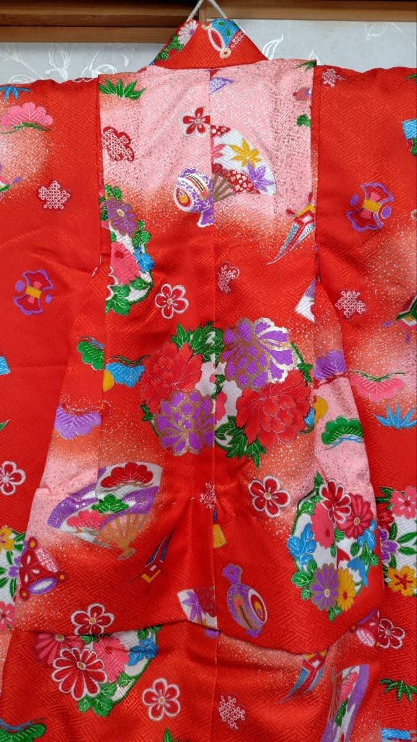 RK383アンティーク子供着物着丈72センチ裄丈35センチ正絹綺麗美品