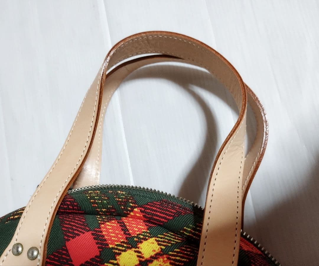 ヒステリックミニ×伊勢丹　ラインストーンロゴミニハンドバッグ　タータンチェック