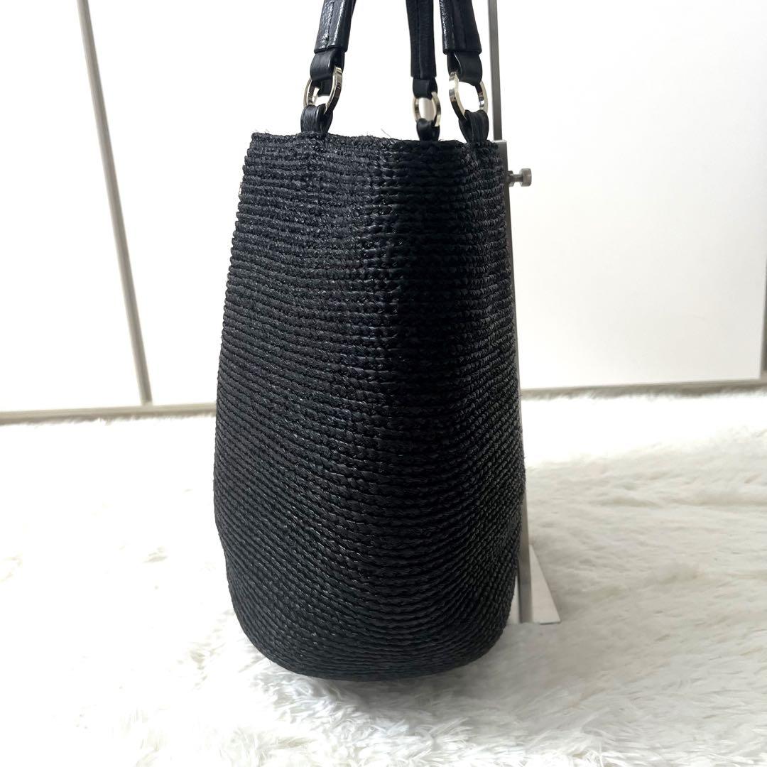 美品 ヘレンカミンスキー HELEN KAMINSKI トート レザー ラフィア