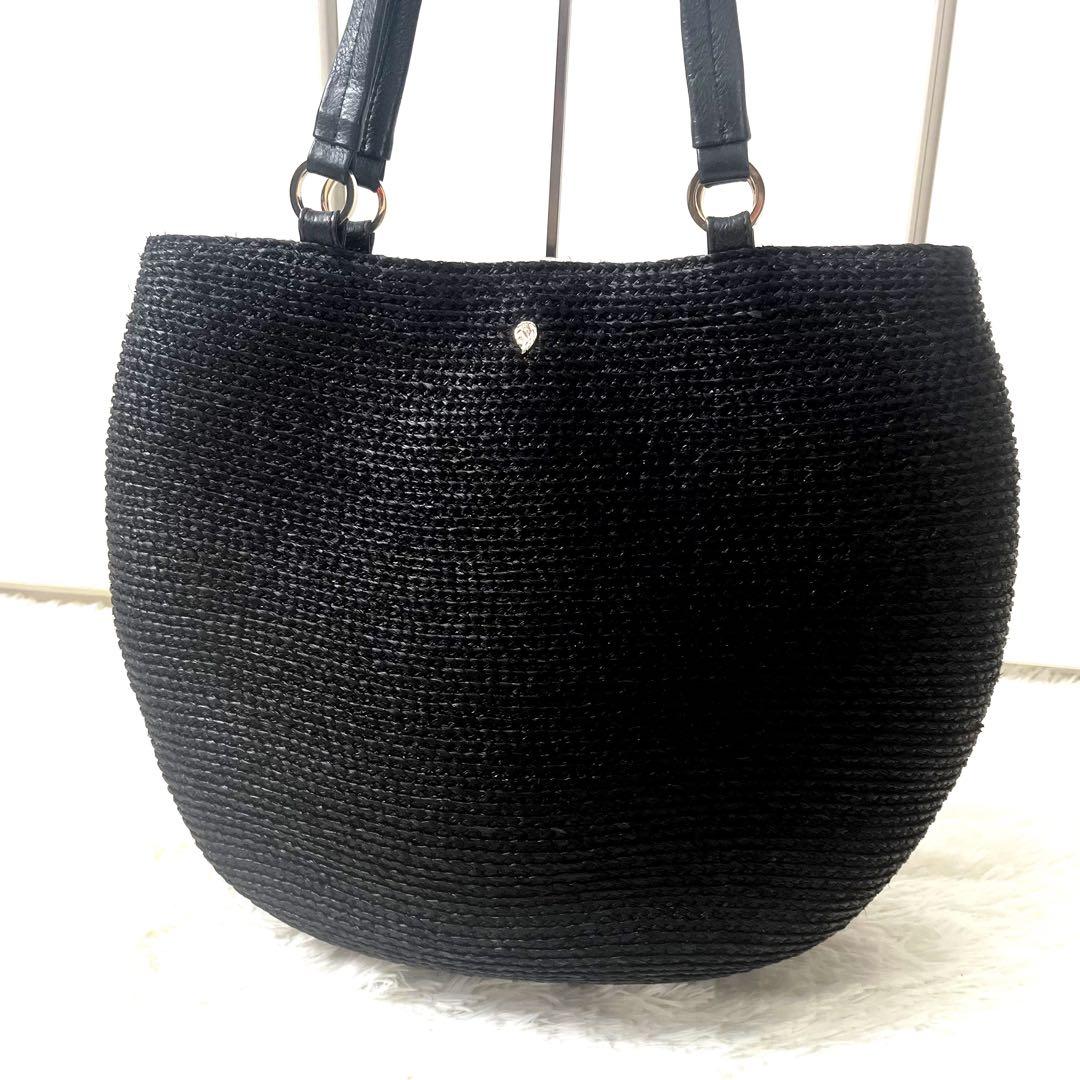 美品 ヘレンカミンスキー HELEN KAMINSKI トート レザー ラフィア