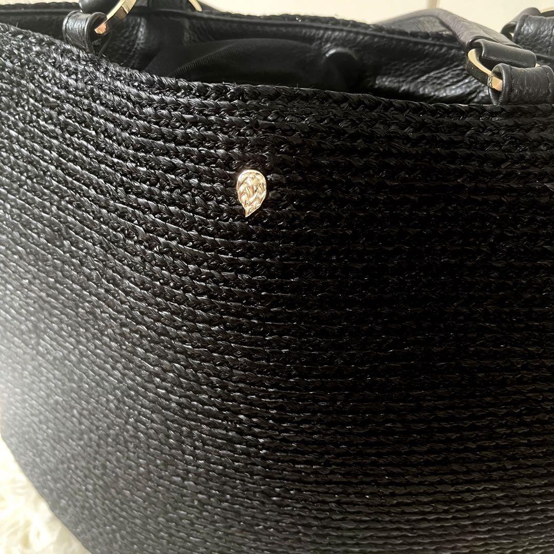 美品 ヘレンカミンスキー HELEN KAMINSKI トート レザー ラフィア