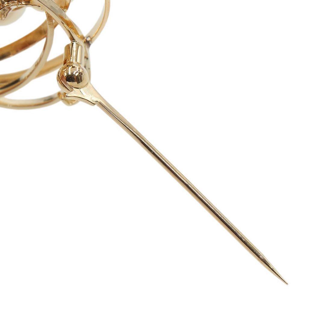 R2006 ノーブランド K18YG パール ブローチ