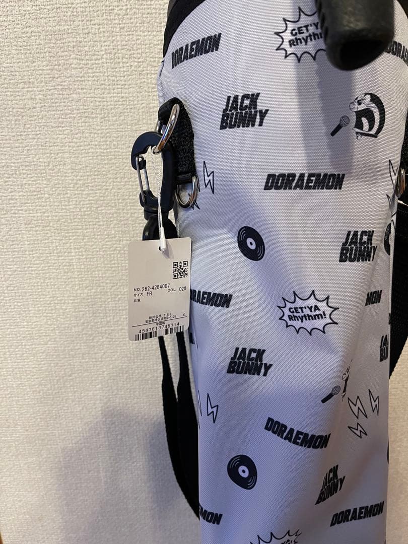 JACK BUNNY スタンド式ゴルフバッグ ホワイト ドラえもん　コラボ