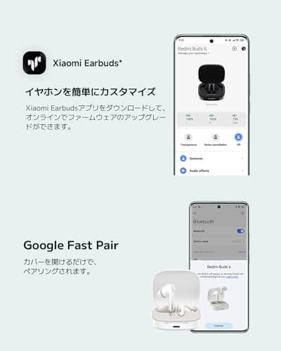 シャオミ(Xiaomi) ワイヤレスイヤホン Redmi Buds 6 薄軽ボ*