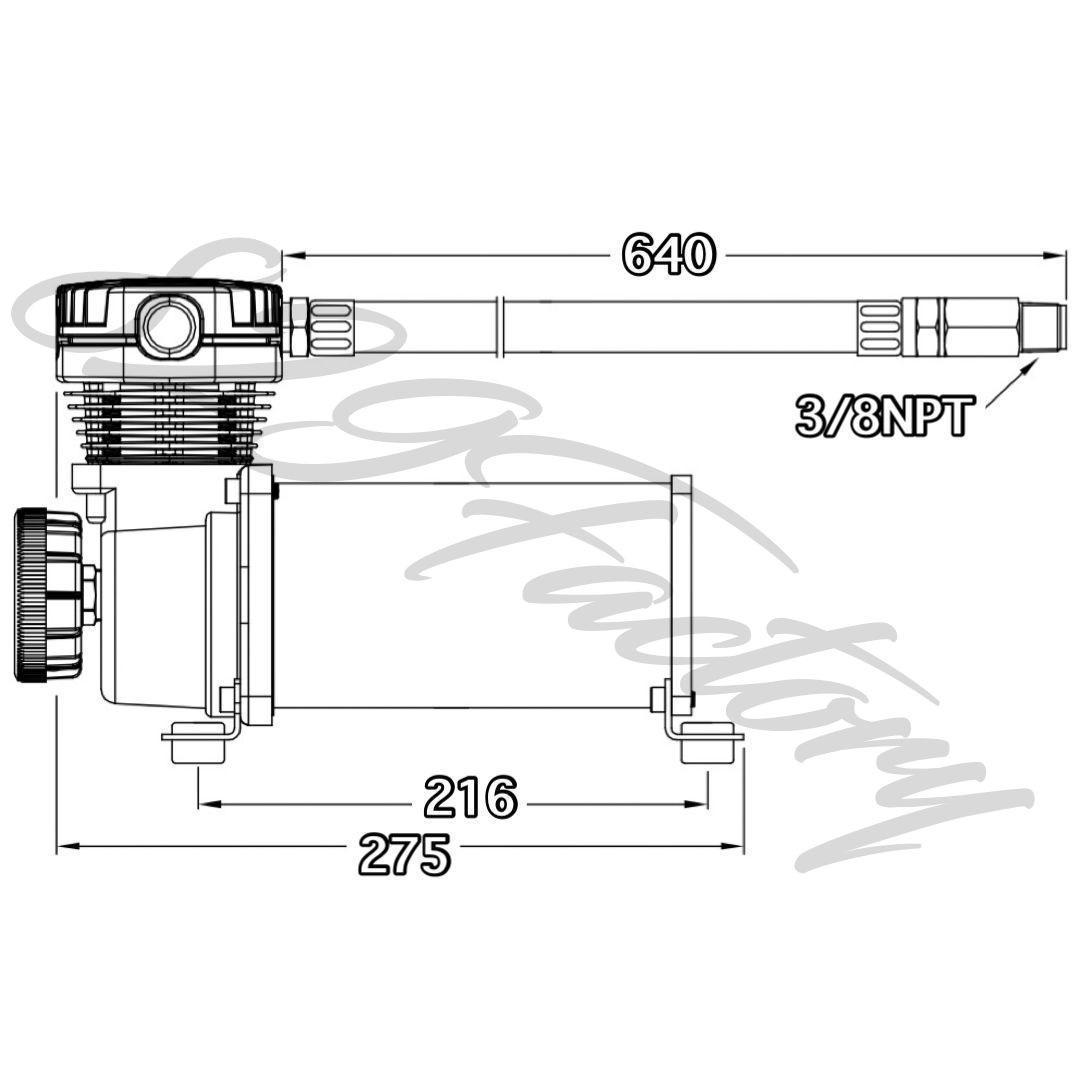 hatan34☆ コンプレッサ AC-480改 ブラック 3/8 エアサス