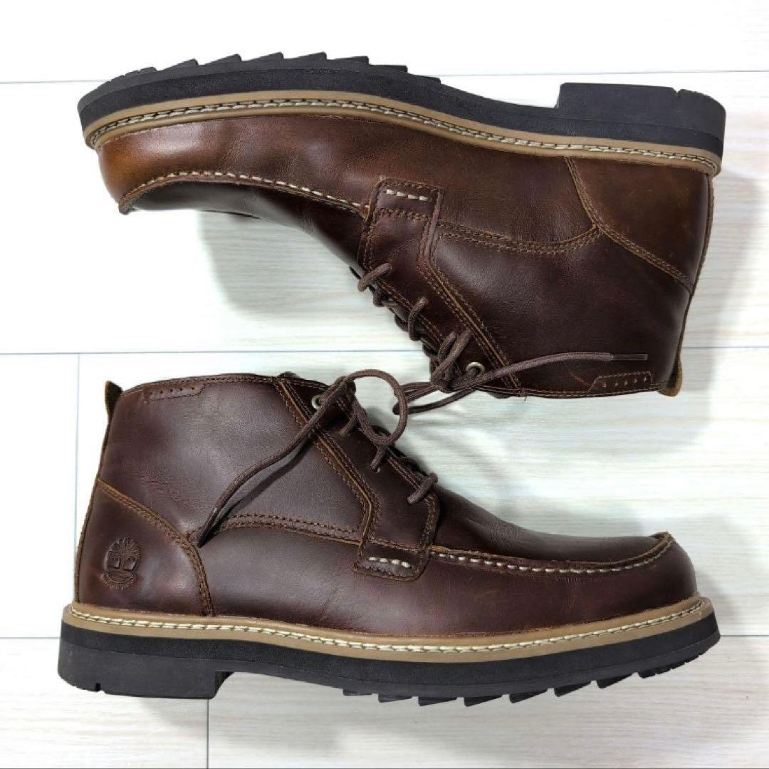 Timberland ダークブラウン レザー チャッカブーツ A2C53