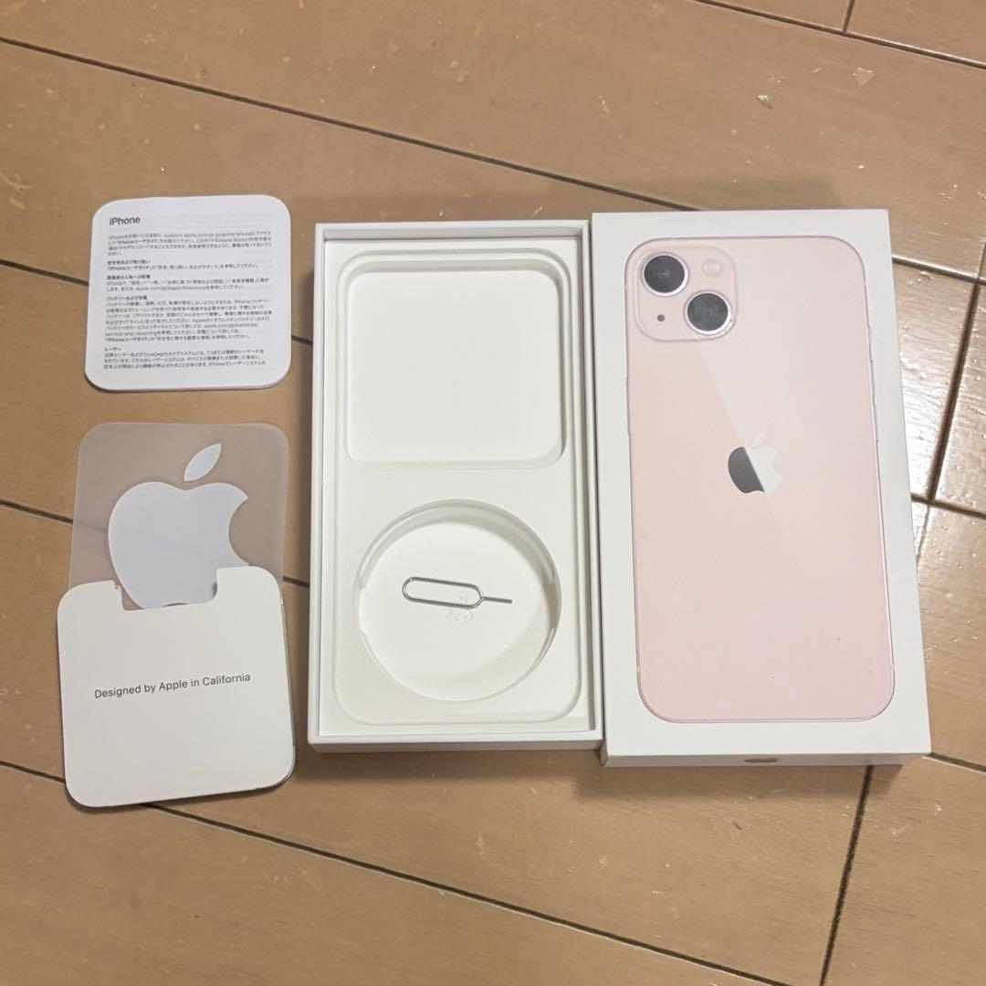 iPhone13 simフリー　美品　動作確認済　ピンク　256GB 箱付き