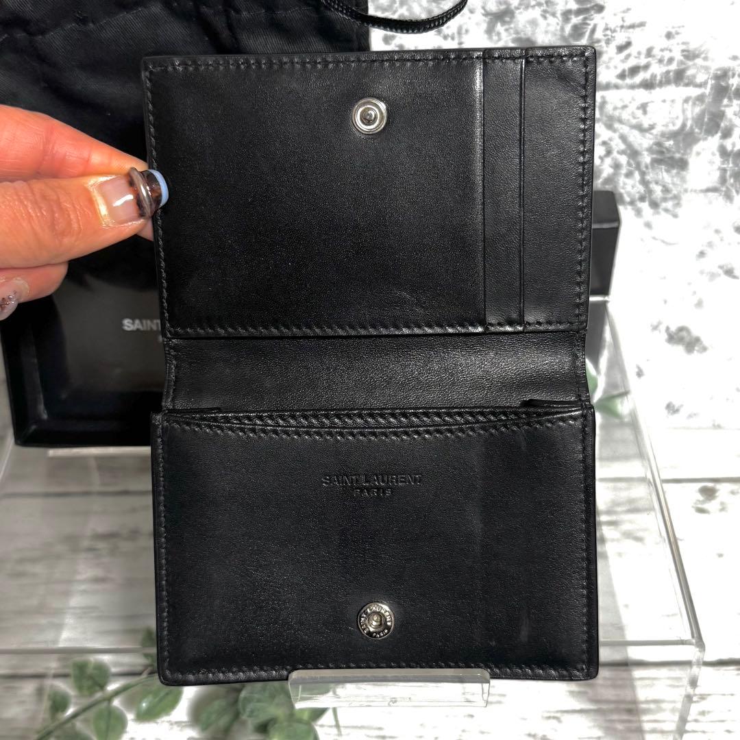 【正規品保証書】サンローラン名刺入れビジネスカードケーススムースレザー現行品