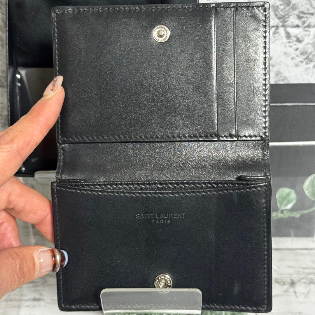 【正規品保証書】サンローラン名刺入れビジネスカードケーススムースレザー現行品