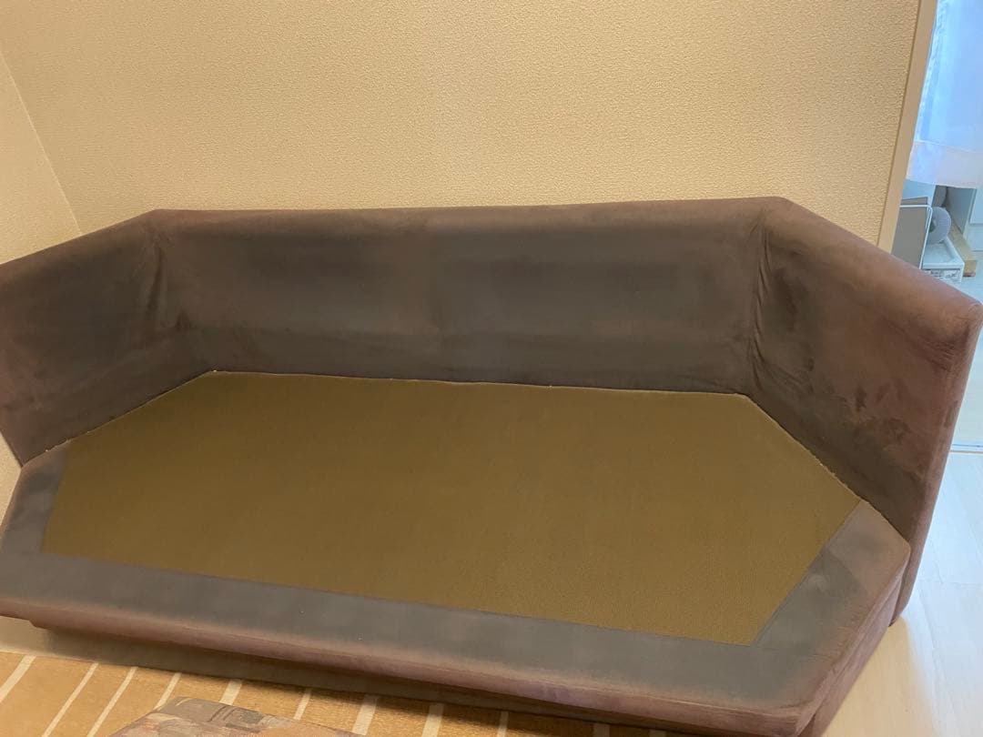 引き取り限定！ 抽象パターン ファブリック 2人掛けソファ