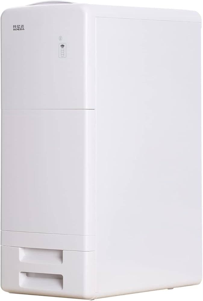 米びつ ホワイト 15℃ 空気循環機能 計量米びつ コンパクト米櫃 冷却米びつ