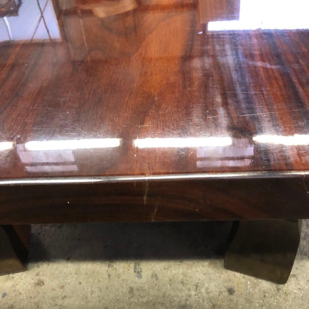 紅紫檀 無垢材一枚板の座卓 板厚55mm 輸入規制の希少木材 希少な耳付き