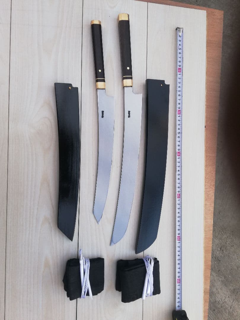 切付水本焼9寸、先丸水本焼7寸、鏡面仕上げ、